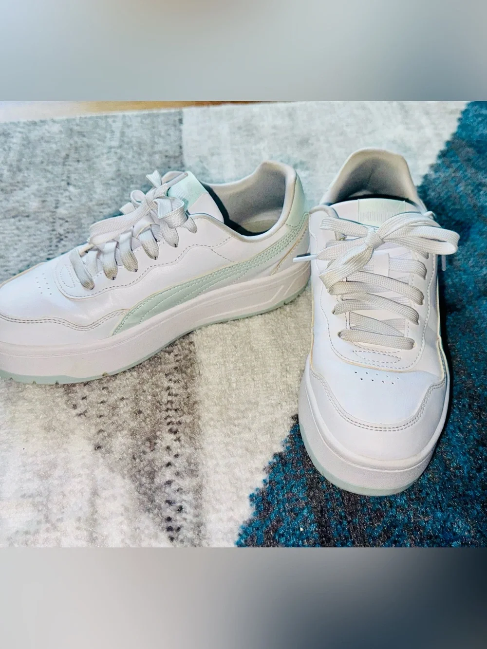 Women's Puma Court Lally Skye Puma White-Peaceful Blue